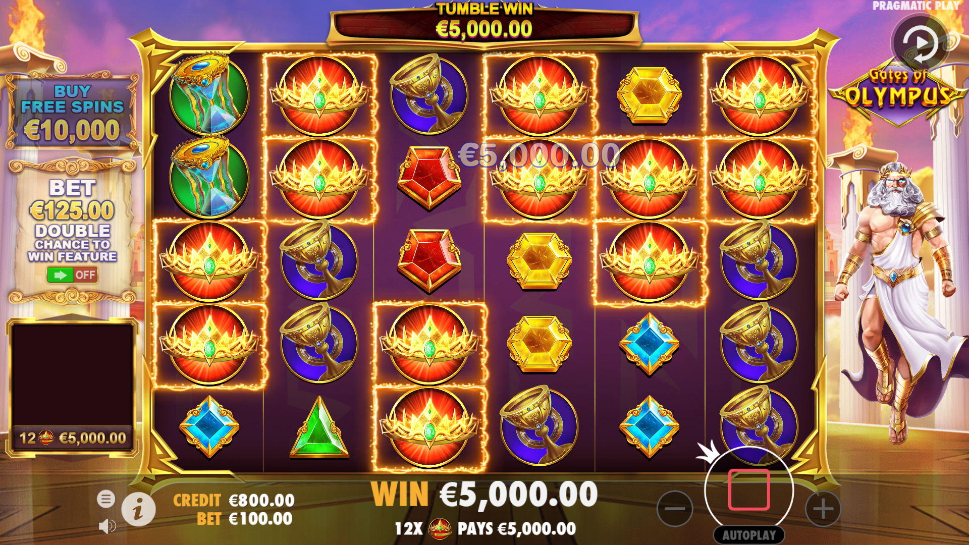 Gates of Olympus Slot Interface
